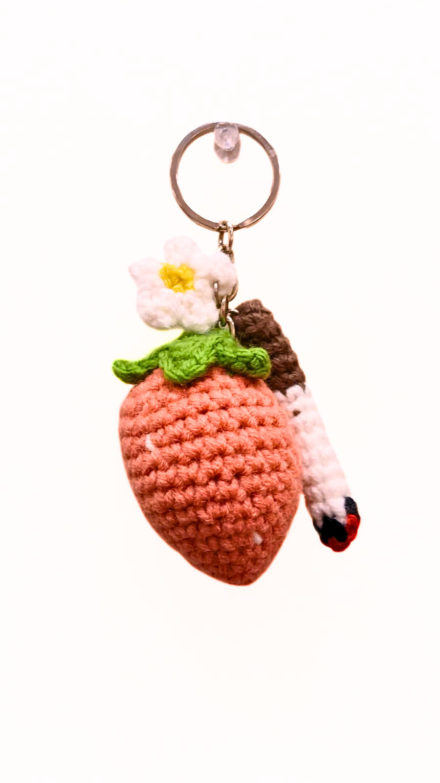 Strawberry w/ Cigarette Keychain
