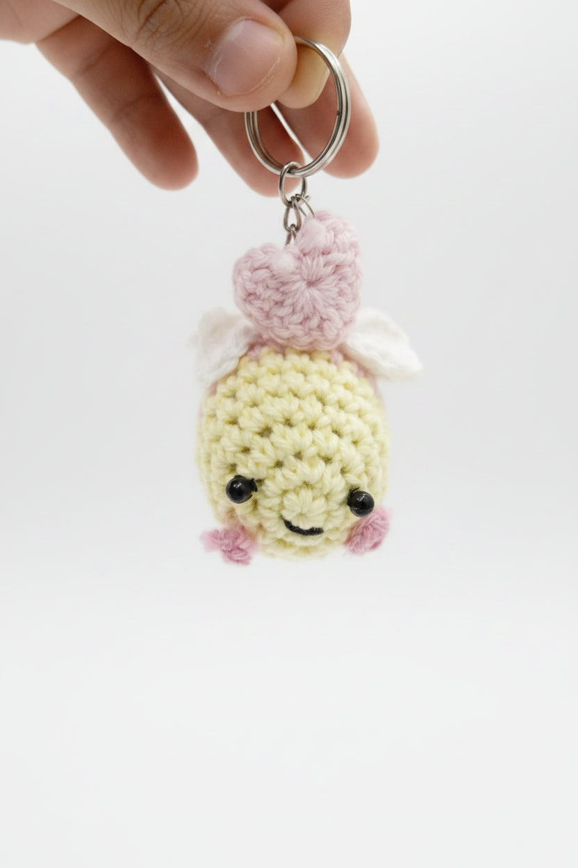 Heart Bee Keychain