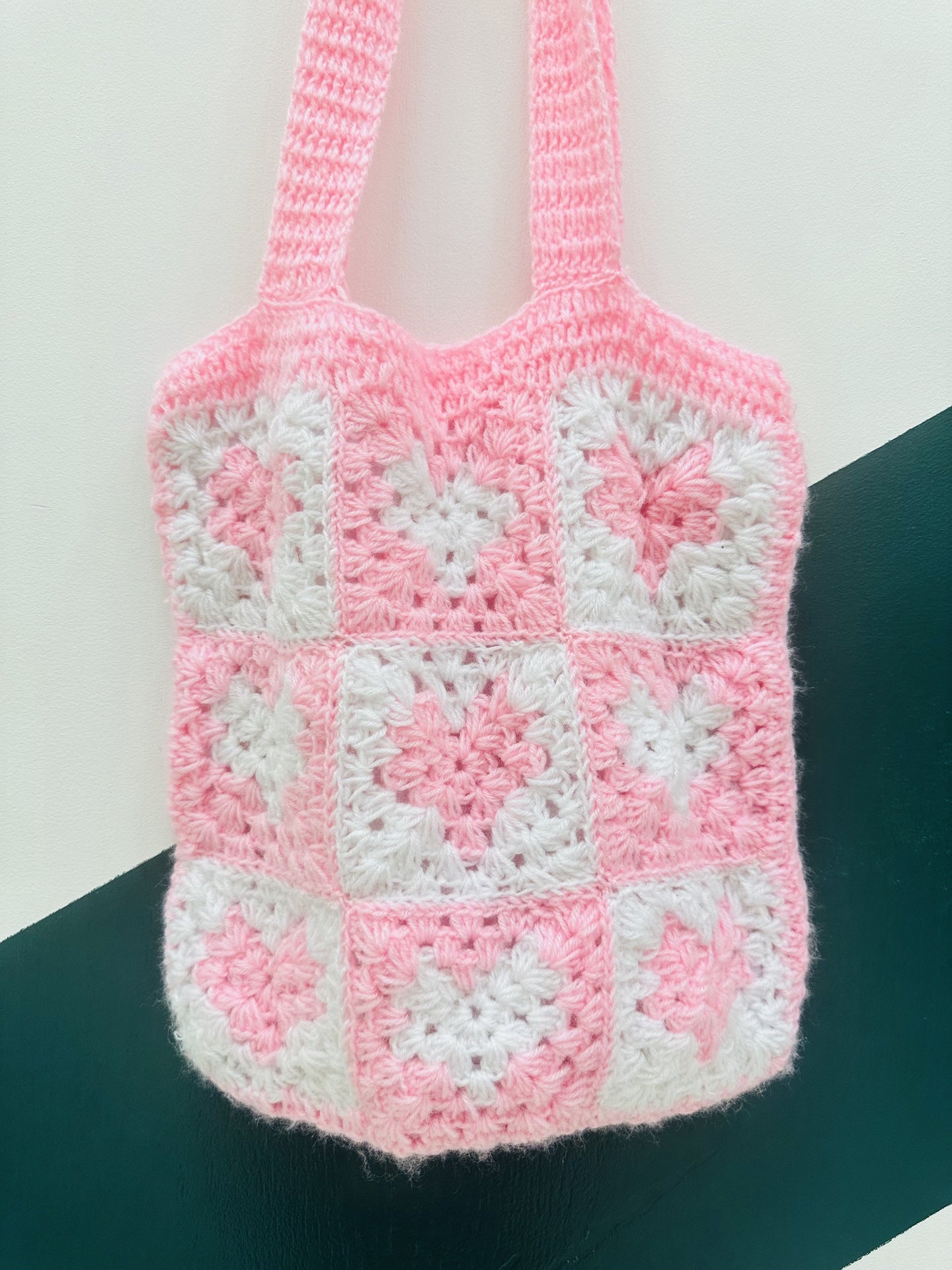 Large Granny Square Tote Handbag
