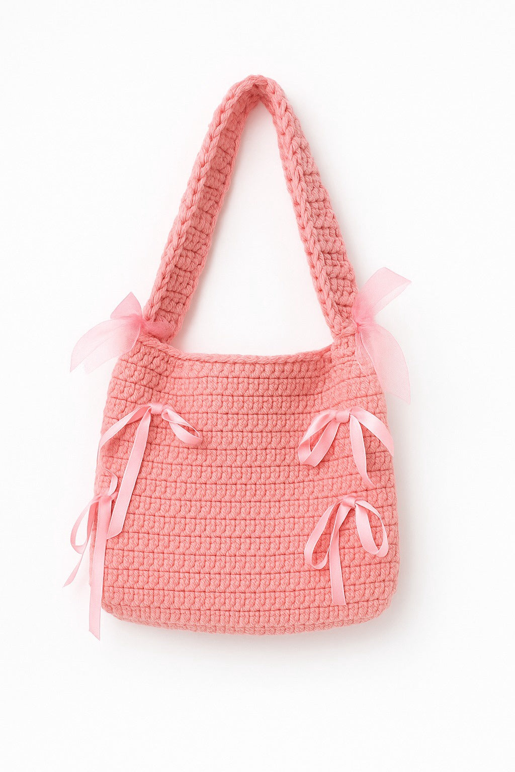 Pink checks w bow tote bag