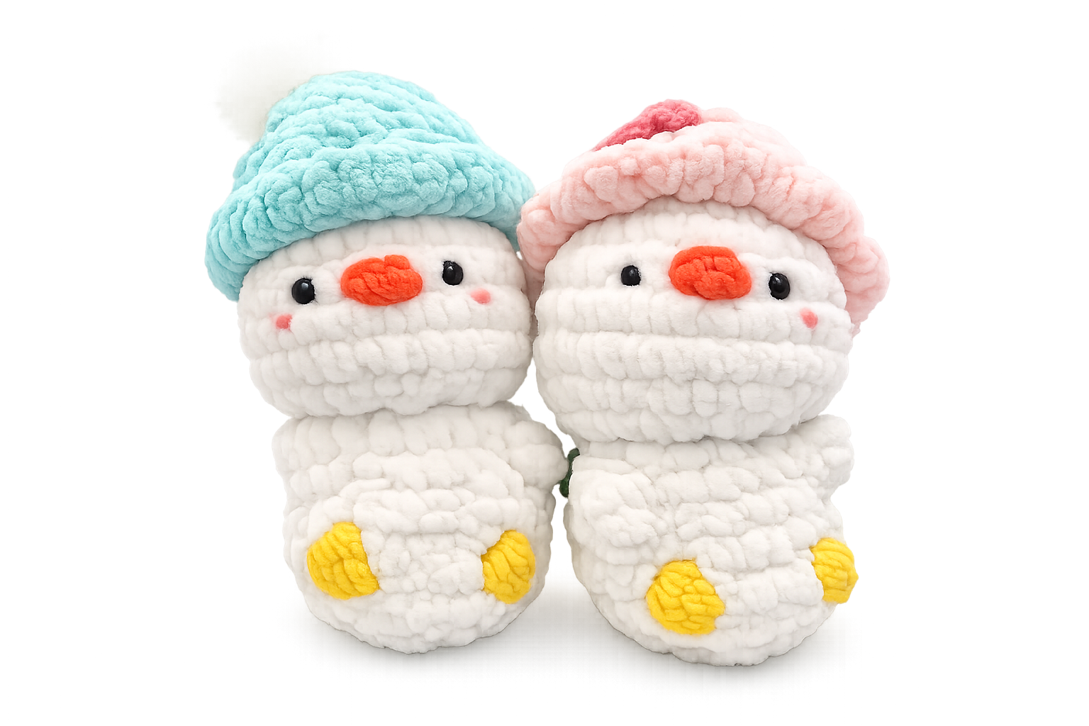 Cute white duck with hat