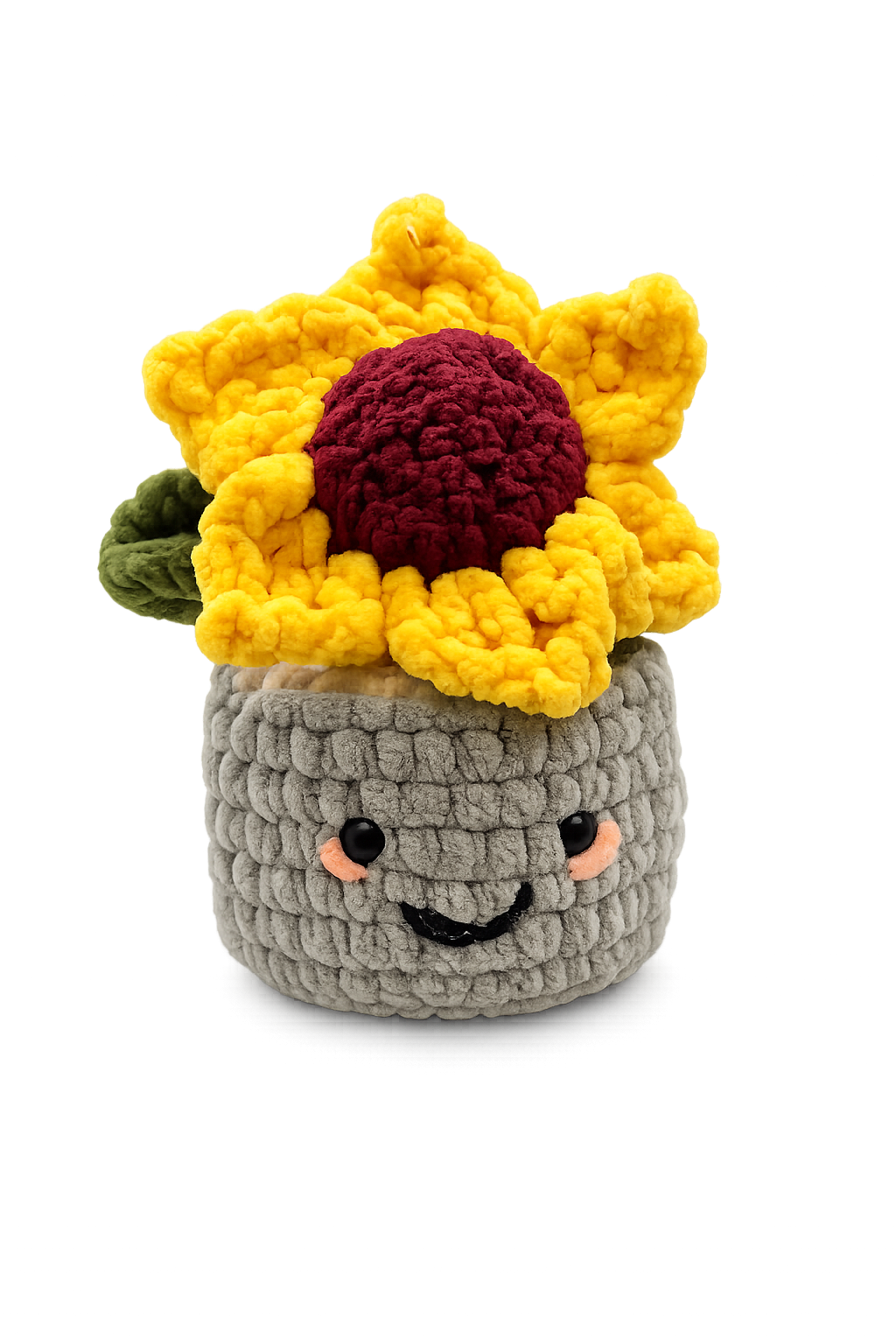 Soft sunflower pot