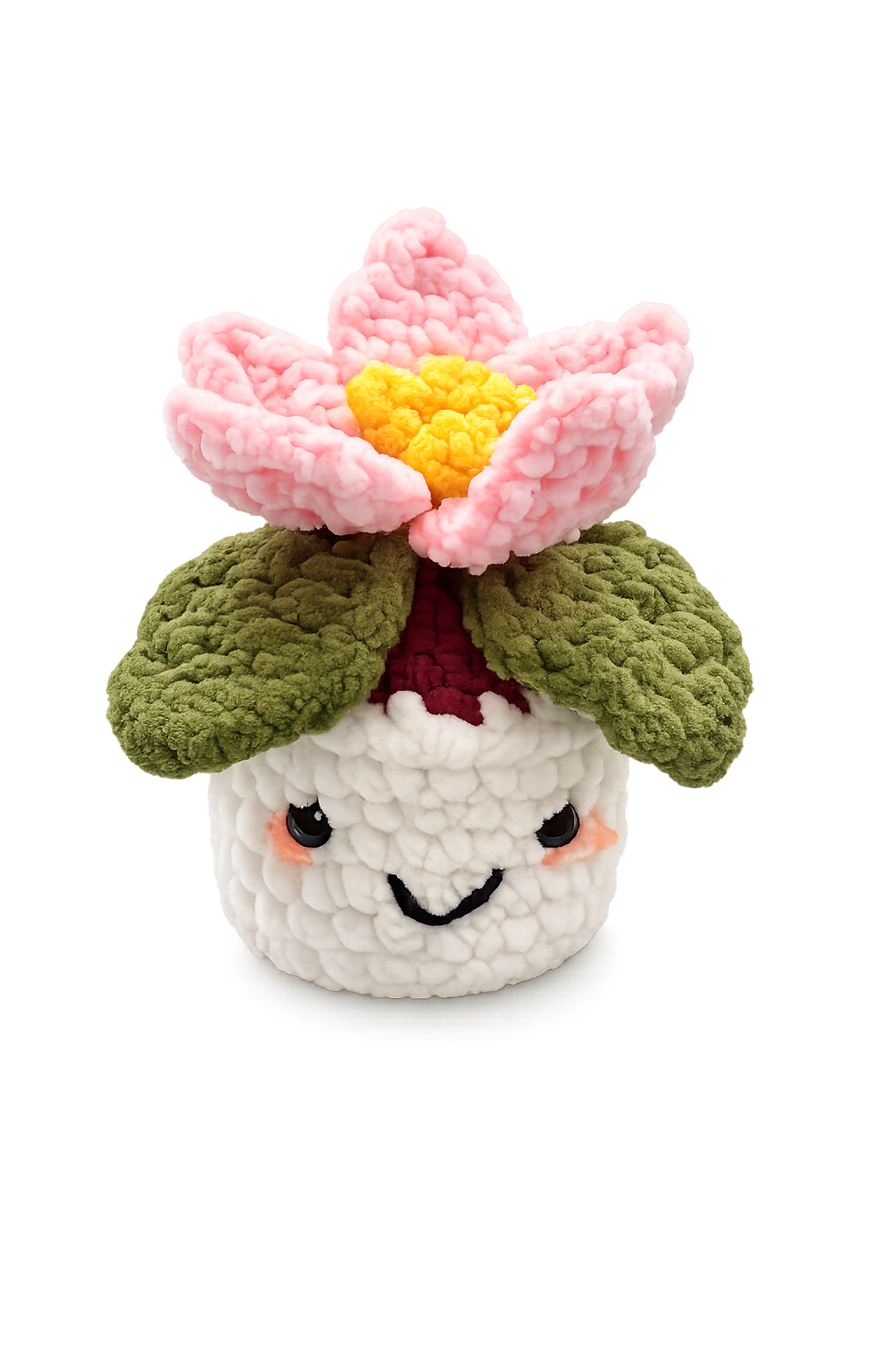 Soft hibiscus flower pot