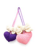 Heart w bow keychain