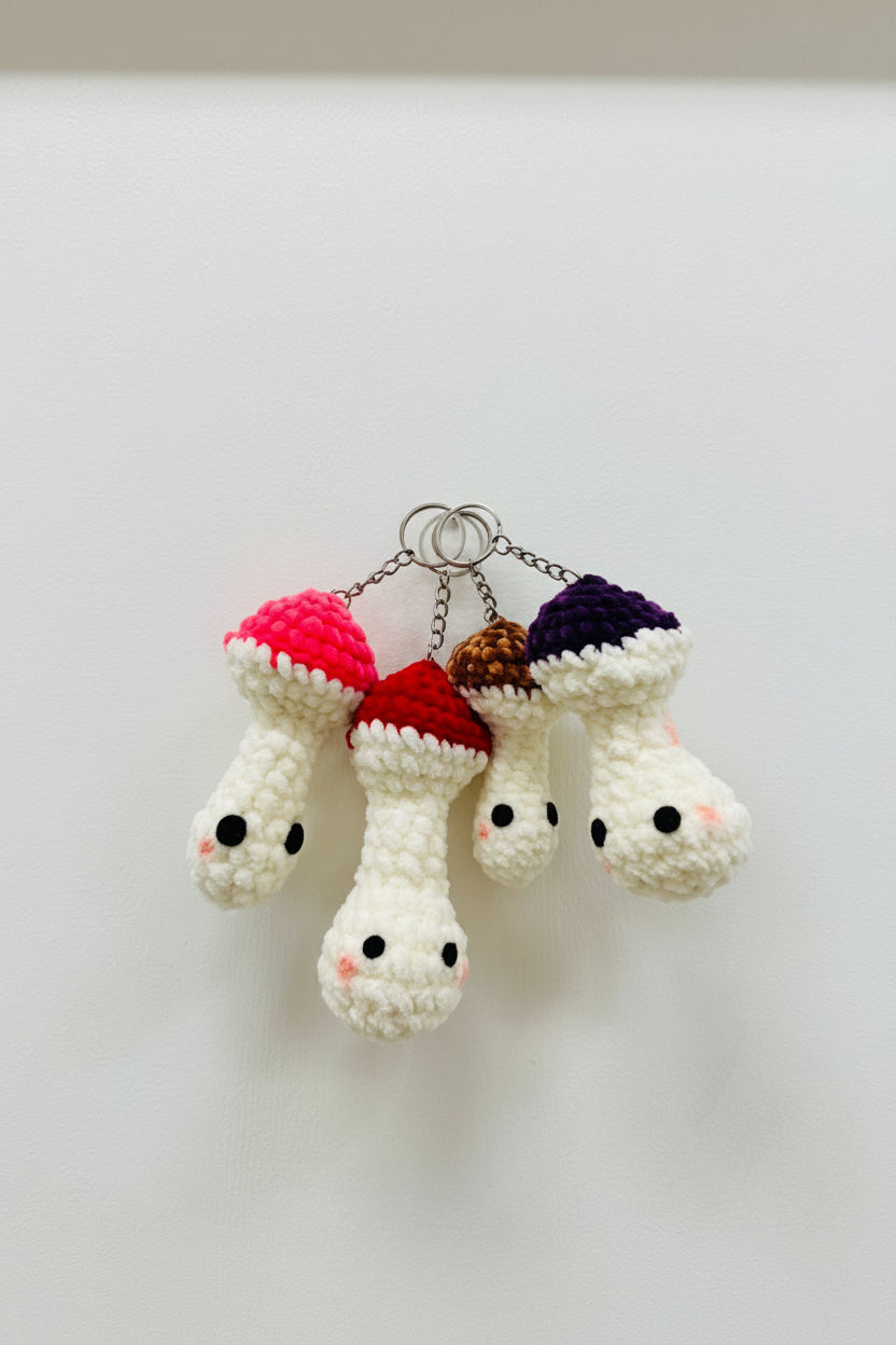 Popping Mushroom Keychain