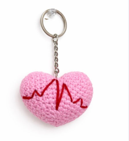 Heart beat key chain