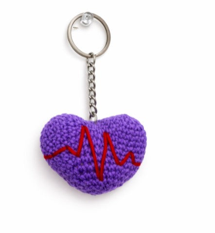 Heart beat key chain