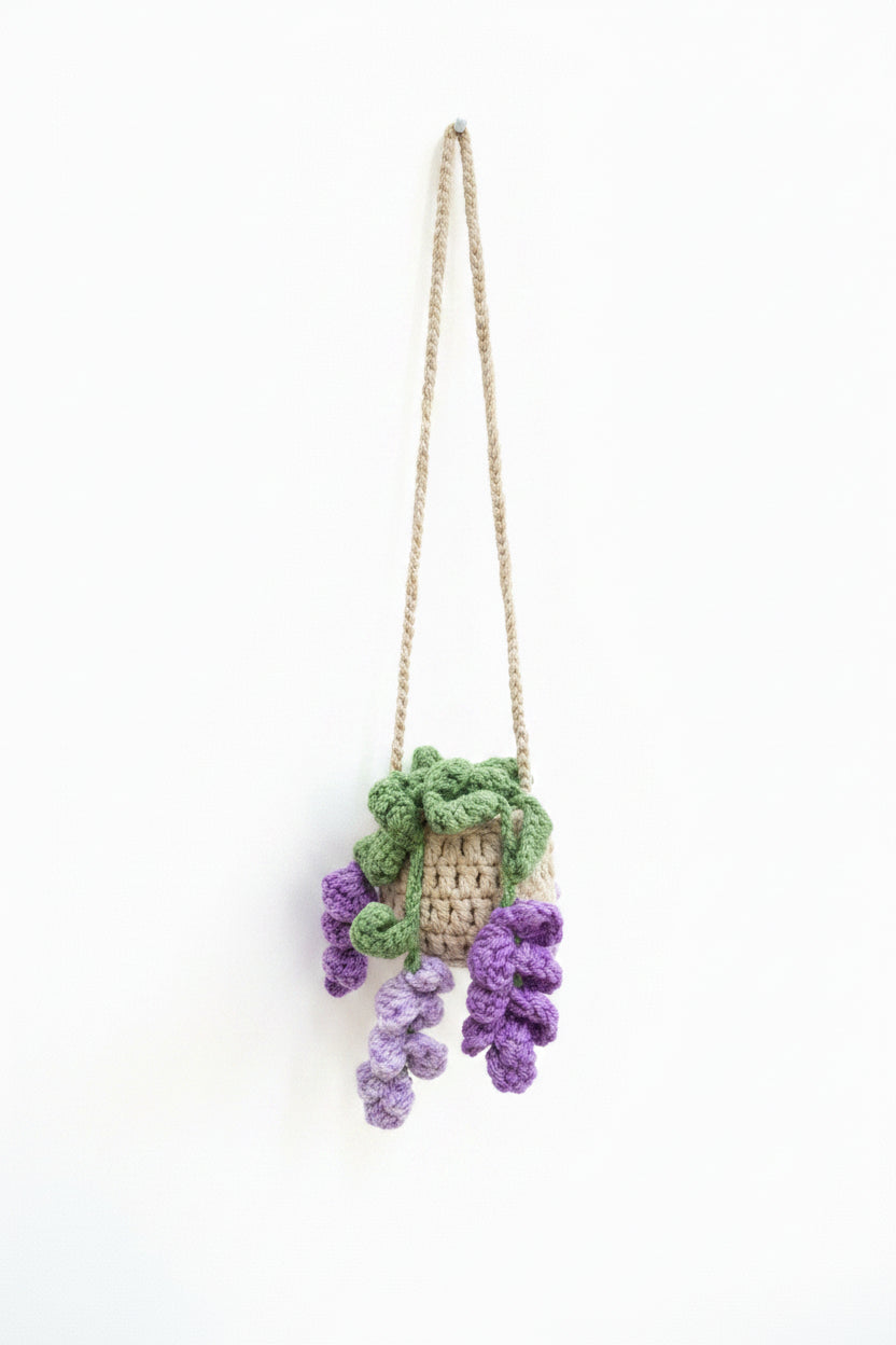 Hanging lavender basket