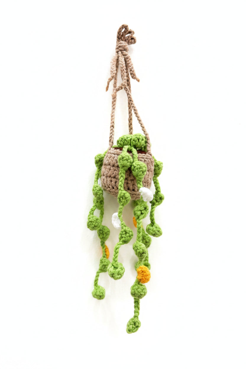 Hanging tiny flowers basket