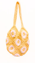 Yellow Granny Square Tote Bag
