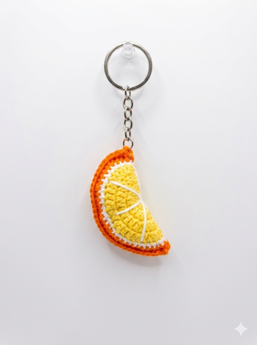 orange slice keychain