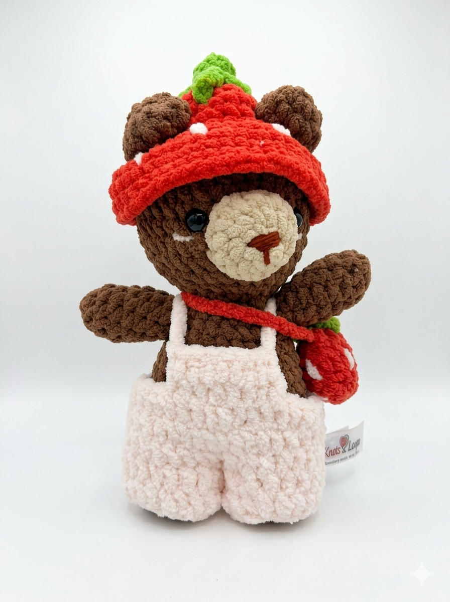 Strawberry hat teddy