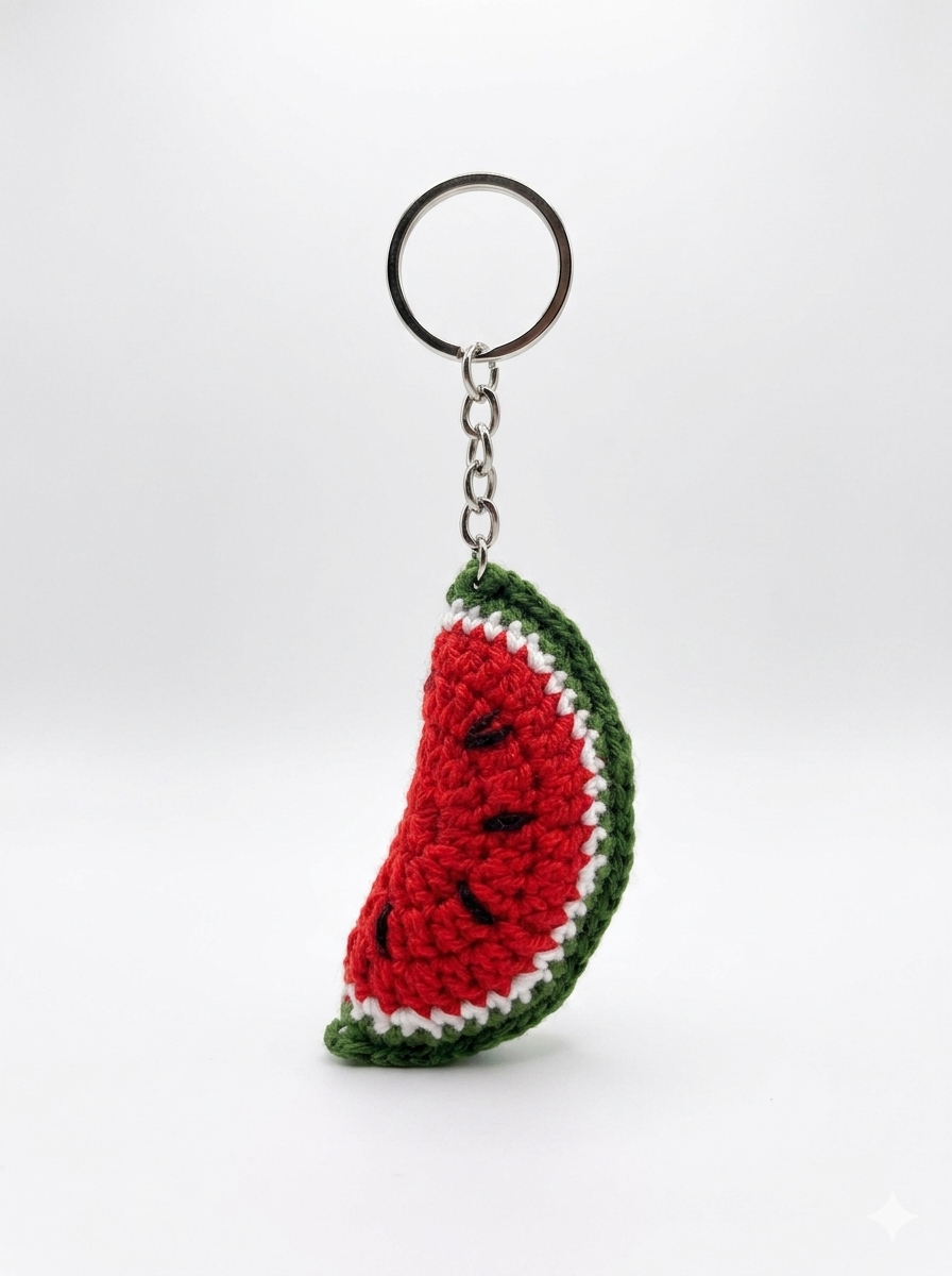 Large watermelon keychain
